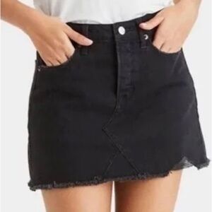 American Eagle Black Denim Mini Skirt